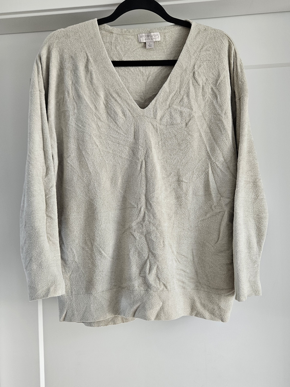 Barefoot Dreams CozyChic Ultra Lite Sweater in Light Cream